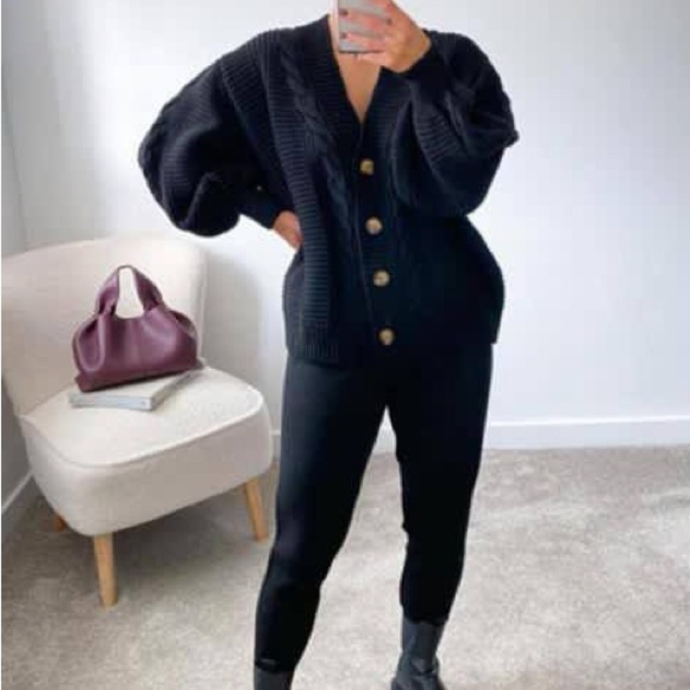 Elegant Black Women's Pants and sweater